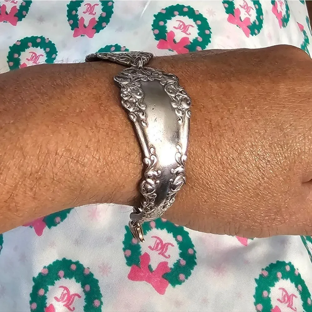 Small Triple Silver Tone Bracelet